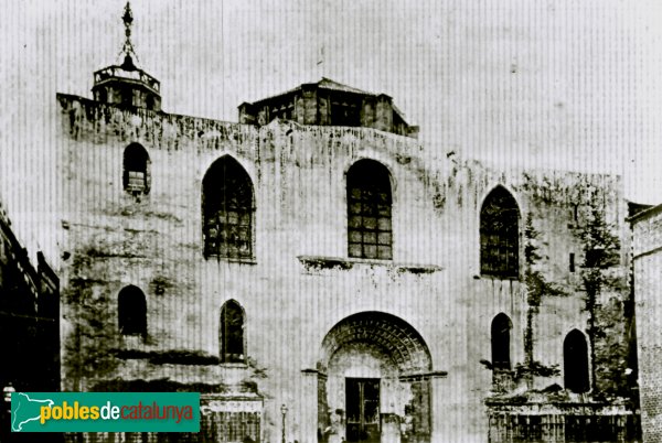Barcelona - Antiga façana de la catedral (Foto: Segle XIX) Barcelona - Antiga façana de la catedral
