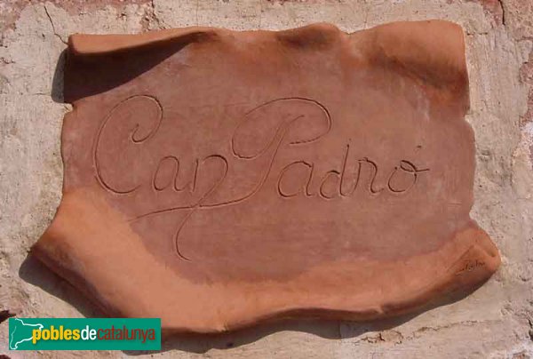 Can Padró, rètol de la porta (Foto: Joan Sánchez Sabé, 2007) Can Padró, rètol de la porta