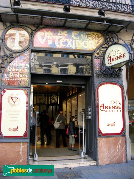 Barcelona - Botiga Vídua de Texidor (Foto: Albert Esteves, 2007) Barcelona - Botiga Vídua de Texidor