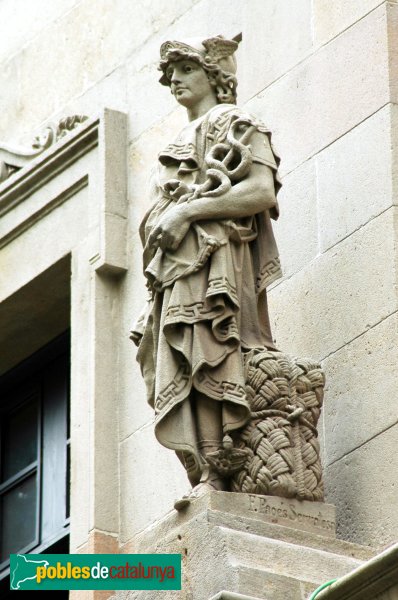 Barcelona - Tabacs de Filipines. Hermes (Francesc Pagès) (Foto: Martí Franch, 2007) Barcelona - Tabacs de Filipines. Hermes (Francesc Pagès)