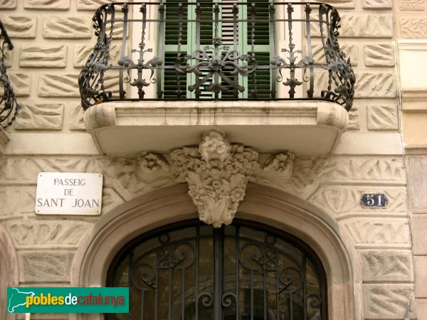 Barcelona - Passeig de Sant Joan, 51 (Foto: Albert Esteves, 2007) Barcelona - Passeig de Sant Joan, 51