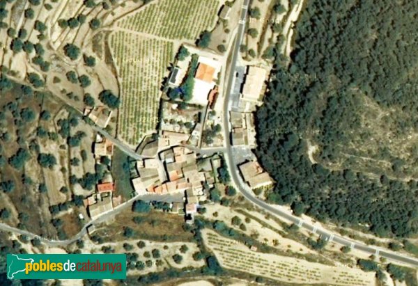 Vespella de Gaià - Els Masos, vista aèria (Foto: Google Maps) Vespella de Gaià - Els Masos, vista aèria
