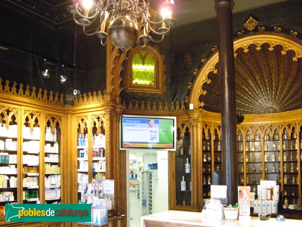 Barcelona - Antiga farmàcia Vallet (Farmàcia Sanchís) (Foto: Albert Esteves, 2008) Barcelona - Antiga farmàcia Vallet (Farmàcia Sanchís)