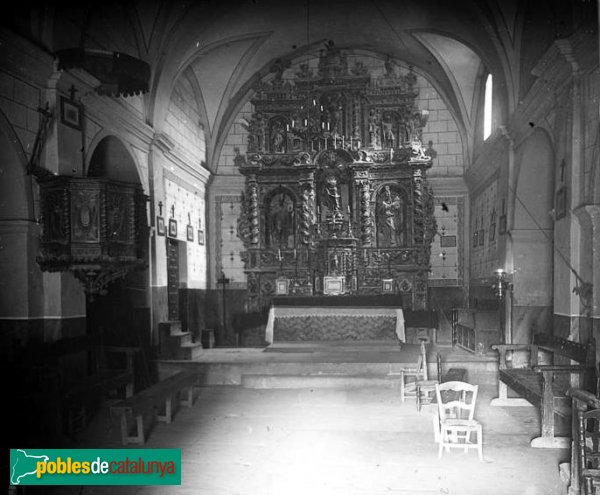 La Fondarella - Església de Santa Maria (Foto: Josep Salvany - Fons Salvany, Biblioteca de Catalunya, 1922) La Fondarella - Església de Santa Maria