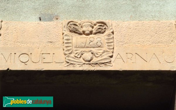 Bell-lloc d'Urgell - Inscrip. Miquel Arnau, 1788 (Foto: Albert Esteves, 2008) Bell-lloc d'Urgell - Inscrip. Miquel Arnau, 1788