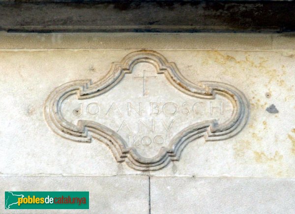 Bell-lloc d'Urgell - Inscrip. Joan Bosch 1800 (Foto: Albert Esteves, 2008) Bell-lloc d'Urgell - Inscrip. Joan Bosch 1800