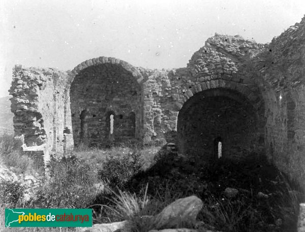 La Pobla de Claramunt - Santa Maria del castell (Foto: Josep Salvany - Fons Salvany, Biblioteca de Catalunya, 1915) La Pobla de Claramunt - Santa Maria del castell