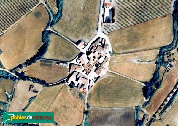 La Llacuna - Torrebusqueta, vista aèria (Foto: Google Maps, 2009) La Llacuna - Torrebusqueta, vista aèria