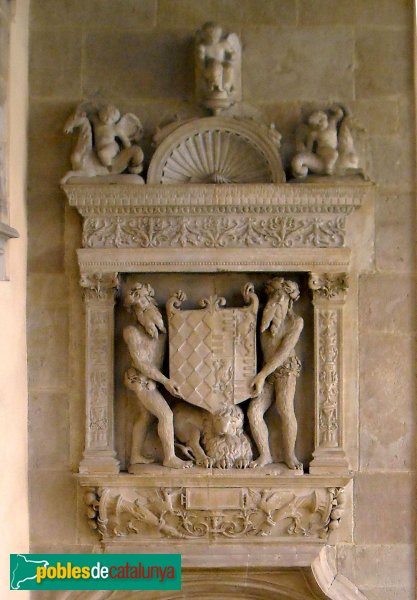 Barcelona - Palau Centelles - Porta renaixentista, detall (Foto: Anna Corcoll, 2009) Barcelona - Palau Centelles - Porta renaixentista, detall