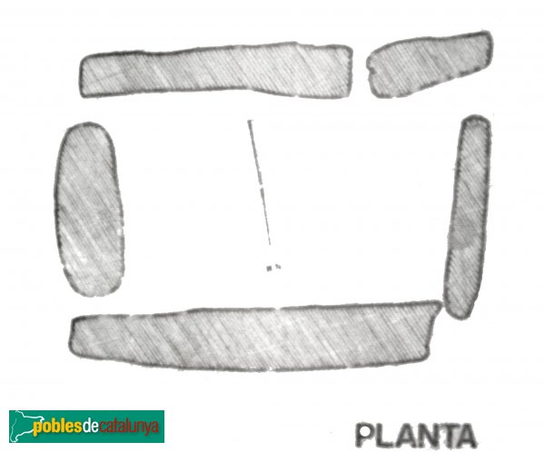 Rubió - Dolmen dels Tres Reis, planta (Foto: Albert Esteves, 2009) Rubió - Dolmen dels Tres Reis, planta