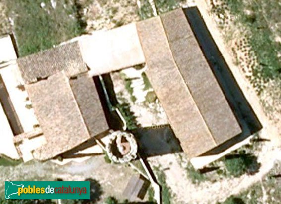 L'Escala - Torre de Mas Feliu, vista aèria (Foto: Google Maps, 2009) L'Escala - Torre de Mas Feliu, vista aèria