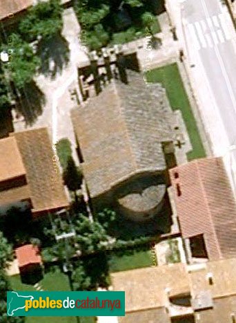 Torroella de Fluvià - Església de Sant Cebrià, vista aèria (Foto: Google Maps, 2009) Torroella de Fluvià - Església de Sant Cebrià, vista aèria