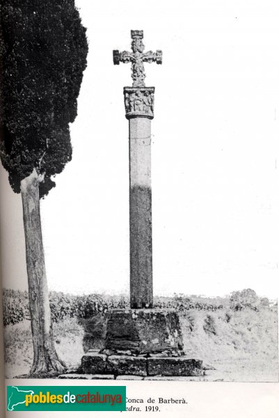 Prenafeta - Creu de Santa Anna (Foto: Albert Bastardes, del llibre les Creus al Vent, 1919) Prenafeta - Creu de Santa Anna