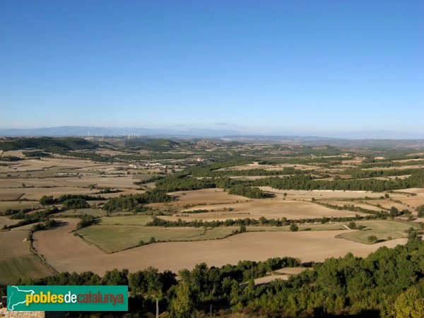 Santa Coloma de Queralt - Panoràmica des del castell d'Aguiló (Foto: Albert Esteves, 2009) Santa Coloma de Queralt - Panoràmica des del castell d'Aguiló