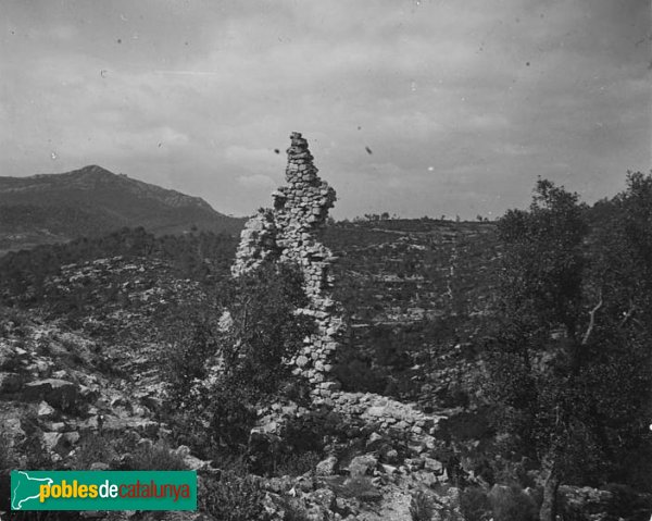 Pontils - Castell de Vallespinosa (Foto: Albert Esteves, 1923) Pontils - Castell de Vallespinosa