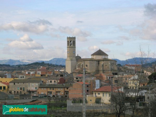 Sarral - Església, de lluny (Foto: Albert Esteves, 2010) Sarral - Església, de lluny
