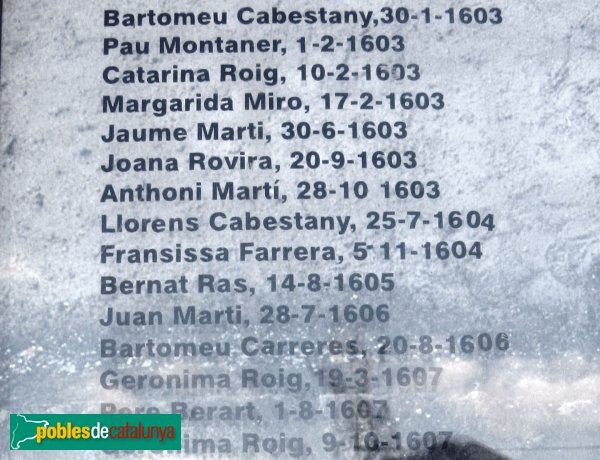 Belltall - Cartell de la plaça del Fossar (Foto: Albert Esteves, 2010) Belltall - Cartell de la plaça del Fossar