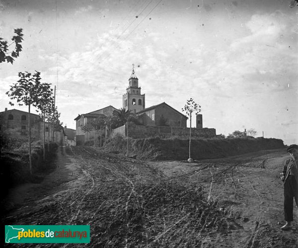 Sant Quirze del Vallès - Església parroquial (Foto: Josep Salvany - Fons Salvany, Biblioteca de Catalunya, 1919) Sant Quirze del Vallès - Església parroquial