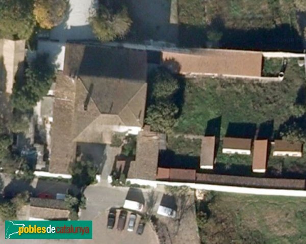 Rubí - Torre de la Llebre, vista aèria (Foto: Google Maps, 2010) Rubí - Torre de la Llebre, vista aèria