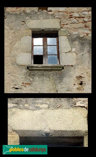 Riells i Viabrea - Can Joia, detall finestra Riells i Viabrea - Can Joia, detall finestra