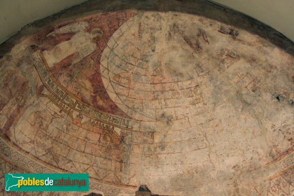 Breda - Absis de Santa Maria, pintures romàniques (Foto: Albert Esteves, 2011) Breda - Absis de Santa Maria, pintures romàniques