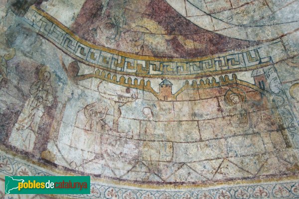 Breda - Absis de Santa Maria, pintures romàniques (Foto: Albert Esteves, 2011) Breda - Absis de Santa Maria, pintures romàniques