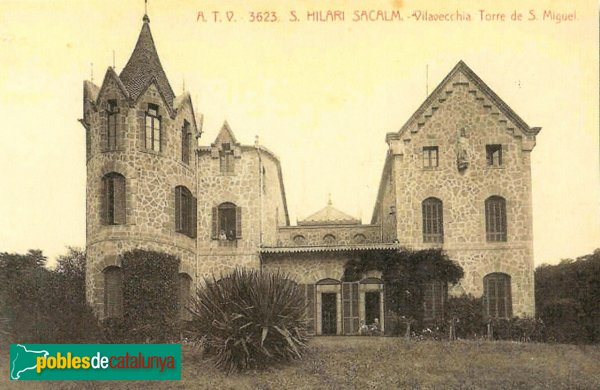 Sant Hilari Sacalm - Torre de Villavecchia (Foto: Postal antiga) Sant Hilari Sacalm - Torre de Villavecchia