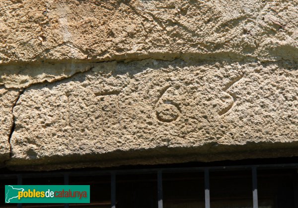 Osor - Can Plana, llinda del segle XVIII (Foto: Albert Esteves, 2011) Osor - Can Plana, llinda del segle XVIII