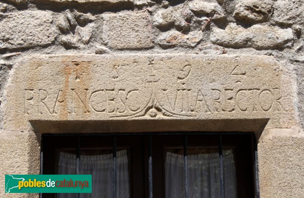 Osor - Rectoria, llinda de 1594 (Foto: Albert Esteves, 2011) Osor - Rectoria, llinda de 1594