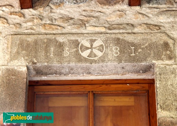 Osor - Rectoria, llinda de 1581 (Foto: Albert Esteves, 2011) Osor - Rectoria, llinda de 1581