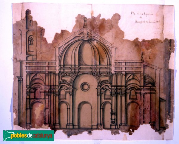 Rocafort de Queralt - Església de Sant Salvador, plànol (Foto: enviada per Juan Yeguas) Rocafort de Queralt - Església de Sant Salvador, plànol