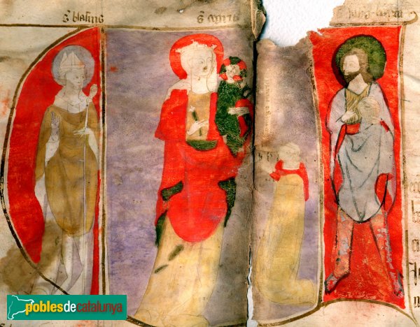 Castellnou de Seana - Pergamí d'indulgències (1335) (Foto: Joan Yeguas) Castellnou de Seana - Pergamí d'indulgències (1335)