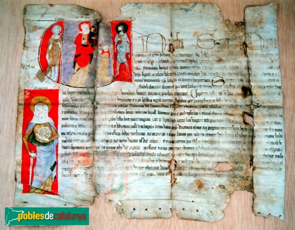 Castellnou de Seana - Pergamí d'indulgències (1335) (Foto: Joan Yeguas) Castellnou de Seana - Pergamí d'indulgències (1335)