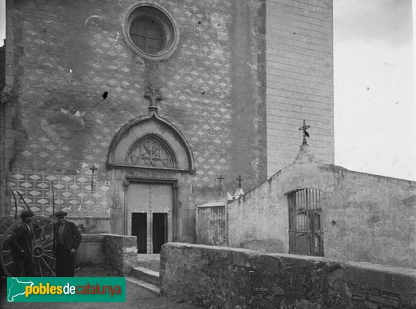 Riudellots de la Selva - Església de Sant Esteve (Foto: Josep Salvany - Fons Salvany, Biblioteca de Catalunya, 1922) Riudellots de la Selva - Església de Sant Esteve