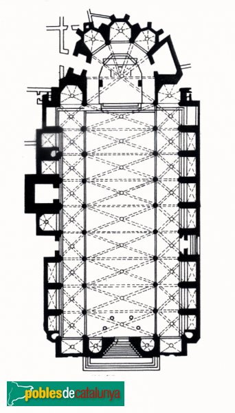 Castelló d'Empúries - Església de Santa Maria, planta Castelló d'Empúries - Església de Santa Maria, planta