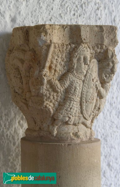 Peralada - Convent del Carme, capitell romànic (Foto: Albert Esteves, 2012) Peralada - Convent del Carme, capitell romànic