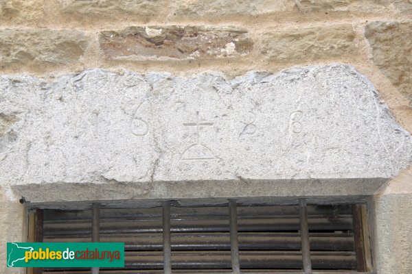 Camallera - Can Ferrer Pagès, llinda (Foto: Albert Esteves, 2013) Camallera - Can Ferrer Pagès, llinda