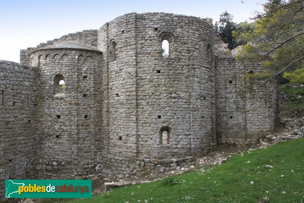 Albanyà - Monestir de Sant Llorenç de Sous, exterior absis (Foto: Albert Esteves, 2014) Albanyà - Monestir de Sant Llorenç de Sous, exterior absis