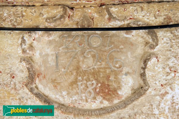 Granyanella - La Curullada, detall llinda (Foto: Albert Esteves, 2014) Granyanella - La Curullada, detall llinda