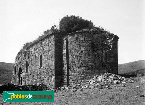 Colera - Sant Miquel de Colera (Foto: Manuel Genovart i Boixet, Arxiu C.E.C., inicis segle XX) Colera - Sant Miquel de Colera