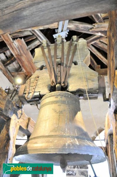 Vilac - Església de Sant Feliu, una de les campanes del campanar (Foto: Joan Sánchez Sabé, 2014) Vilac - Església de Sant Feliu, una de les campanes del campanar