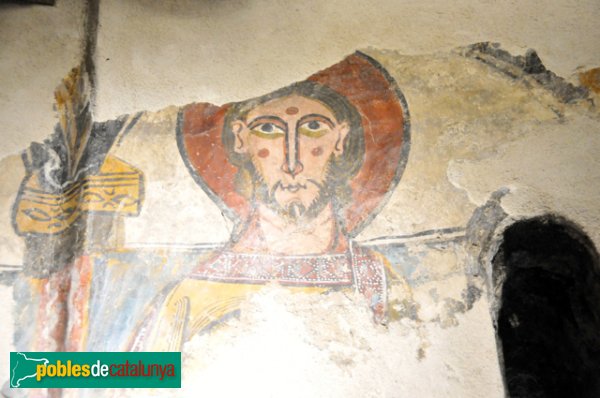 Església de Santa Eulàlia a Unha - Pantòcrator de l'absis: un dels Sants (o membre del col·legi cardenalici) (Foto: Joan Sánchez Sabé, 2014) Església de Santa Eulàlia a Unha - Pantòcrator de l'absis: un dels Sants (o membre del col·legi cardenalici)