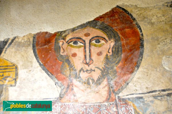 Església de Santa Eulàlia a Unha - Pantòcrator de l'absis: un dels Sants (o membre del col·legi cardenalici) (Foto: Joan Sánchez Sabé, 2014) Església de Santa Eulàlia a Unha - Pantòcrator de l'absis: un dels Sants (o membre del col·legi cardenalici)