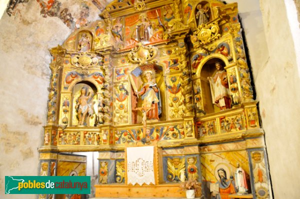 Església de Santa Eulàlia a Unha - Retaule barroc (Foto: Joan Sánchez Sabé, 2014) Església de Santa Eulàlia a Unha - Retaule barroc