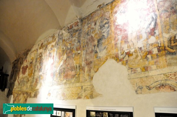 Església de Santa Eulàlia a Unha - Pintures murals a la paret Nord (Foto: Joan Sánchez Sabé, 2014) Església de Santa Eulàlia a Unha - Pintures murals a la paret Nord