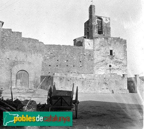 Albons - Església de Sant Cugat (Foto: Manuel Genovart -Arxiu C.E.C.-, 1923) Albons - Església de Sant Cugat