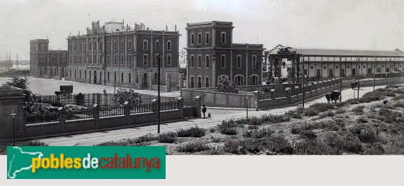 Barcelona - Estació del Morrot (Foto: <i>Frederic Ballell Maymí, Arxiu Municipal de Barcelona</i>, 1917) Barcelona - Estació del Morrot