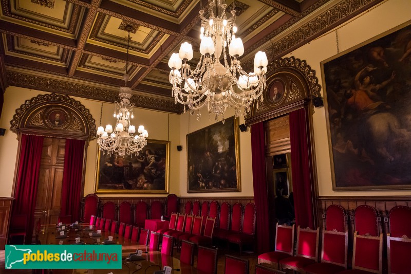 Barcelona - Universitat de Barcelona. Sala de Juntes (Foto: José Aguado, 2017) Barcelona - Universitat de Barcelona. Sala de Juntes