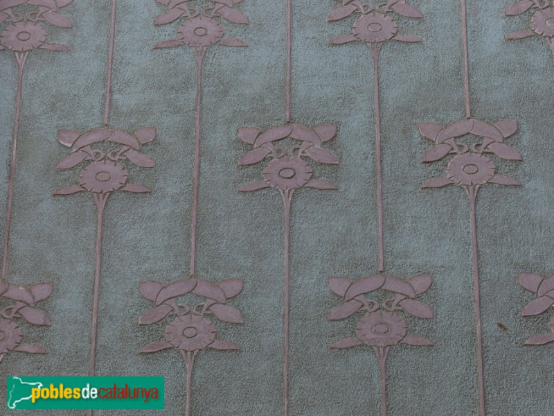 Barcelona - Casa Vidal. Detall esgrafiat (Foto: Graciel·la Vidal, 2017) Barcelona - Casa Vidal. Detall esgrafiat