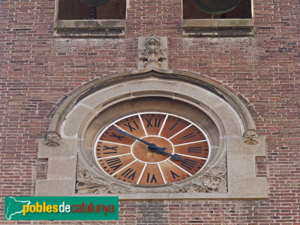 Església de Sant Pacià. Rellotge del campanar (Foto: Graciel·la Vidal, 2017) Església de Sant Pacià. Rellotge del campanar